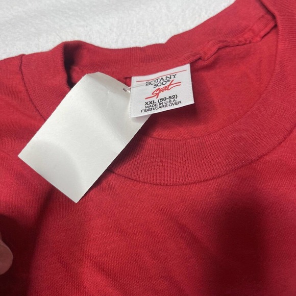 Red Shirt Single Stitch Men’s 2XL XXL pocket t shirt montogemry ward NWT Botany - Picture 7 of 16